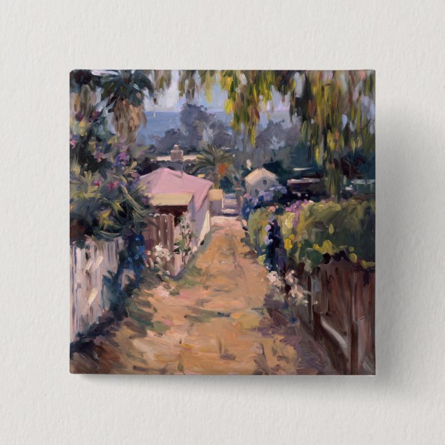 Coastal Pathway 2 Inch Square Button (Front)