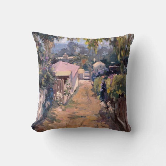 Coastal Pathway Throw Pillow (Front)