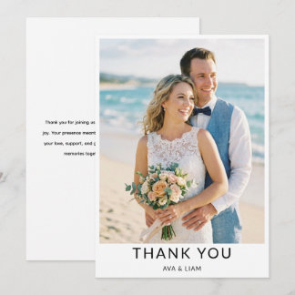 Coastal photo simple thank you card