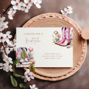 Coastal Pink Cowgirl Bridal Shower Enclosure card