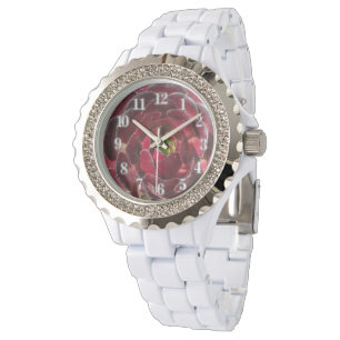 Coastal Plant Photo Red Burgundy Succulent  Watch