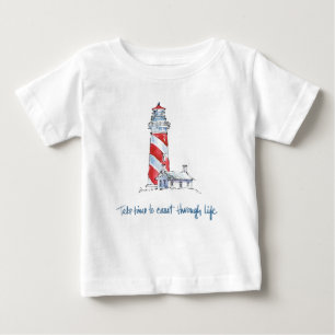 Coastal Quote   Take Time To Coast Through Life Baby T-Shirt
