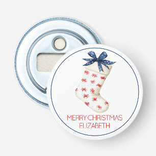 Coastal Red Crab Christmas Stocking Bottle Opener