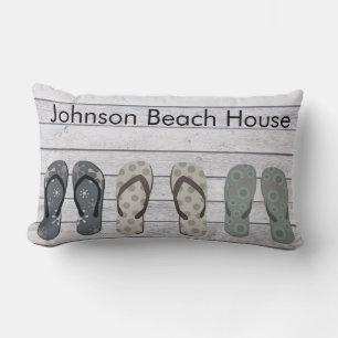 Coastal Retreat Personalized Boardwalk Comfort Lumbar Pillow