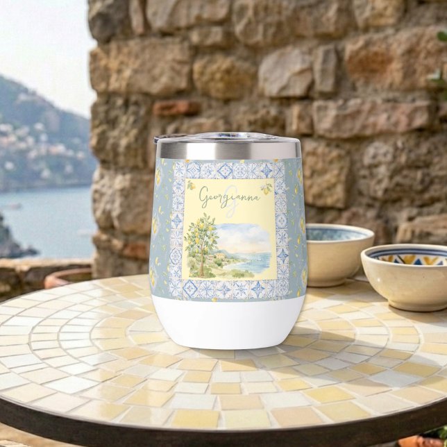Coastal Riviera Monogram Tile Lemon Pattern (Creator Uploaded)