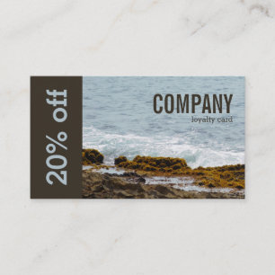Coastal Rocks and Ocean Surf: Loyalty: Customer Loyalty Card