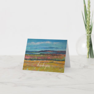 Coastal Sand Dune Painting Thank You Card