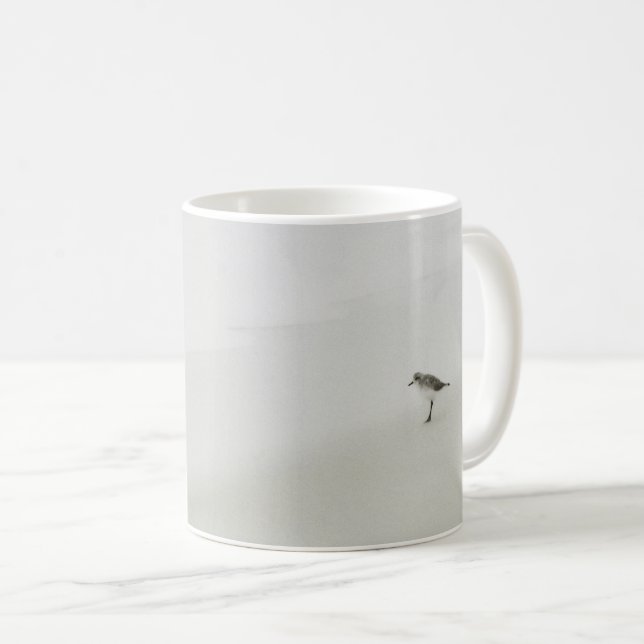 Coastal Sandpiper on the Beach Coffee Mug (Front Right)
