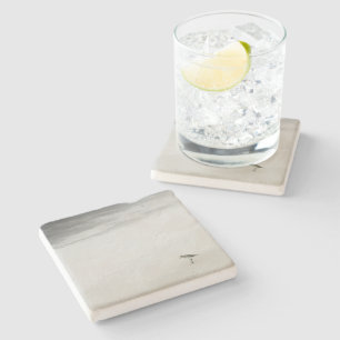 Coastal Sandpiper on the Beach Stone Coaster