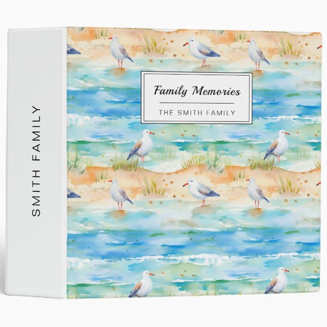 Coastal Sandpiper Shoreline Pattern (1) Binder (Front/Spine)