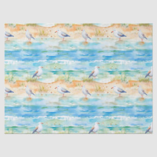 Coastal Sandpiper Shoreline Pattern (1) Tissue Paper
