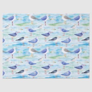 Coastal Sandpiper Shoreline Pattern (3) Tissue Paper