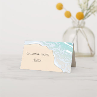 Coastal Sandy Shoreline Guest Name Escort Card