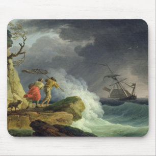 Coastal Scene in a Storm, 1782 Mouse Pad