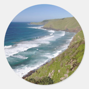 Coastal Scenery Coffee Bay Classic Round Sticker