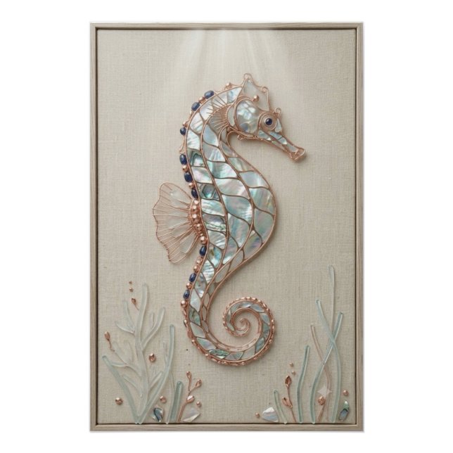 Coastal Seahorse Wall Art (Front)
