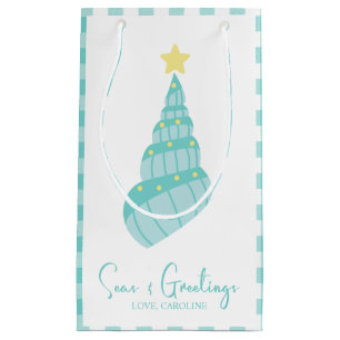 Coastal Seas and Greetings Shell Small Gift Bag