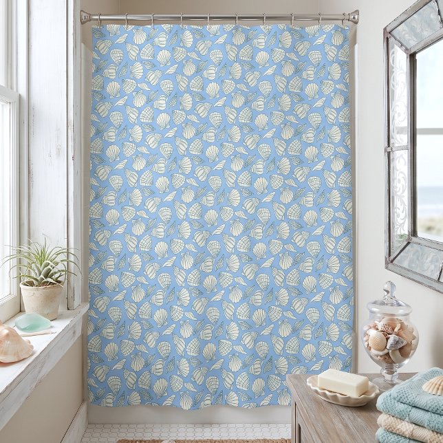 Coastal Seashell Beach Cottage Blue (Creator Uploaded)
