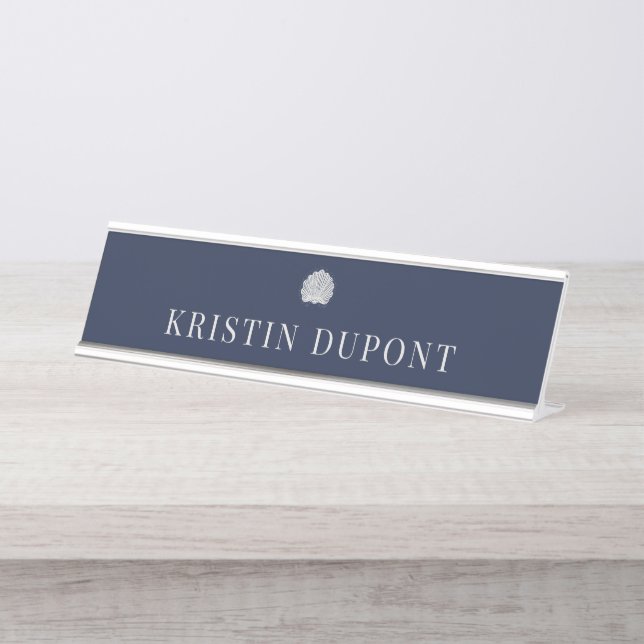 Coastal Seashell Brand Logo Desk Name Plate (Front)