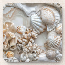 Coastal Seashell Coasters
