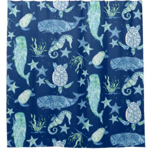 Coastal Seashore Beach Ocean Whale Sea Turtle Art
