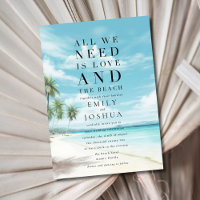 Coastal Seaside All We Need is Love Beach Wedding