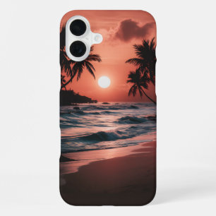 Coastal seaside beach sunset iPhone 16 plus case