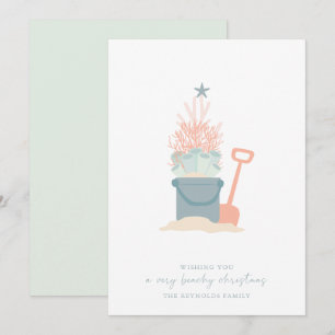 Coastal Seaside Christmas Holiday Card