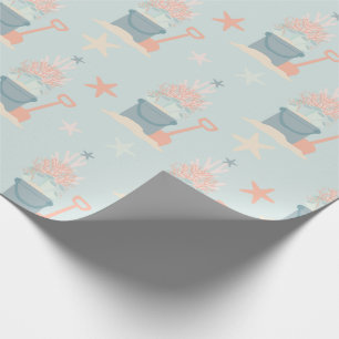 Coastal Seaside Christmas Wrapping Paper