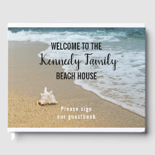 Coastal Seaside Family Beach House Welcome Guest Book