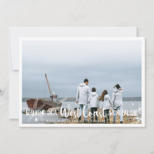 Coastal Seaside Holiday Photo Collage Card
