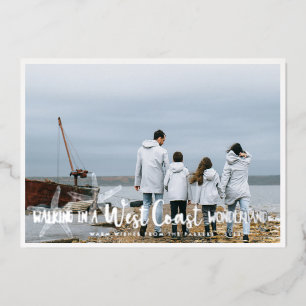 Coastal Seaside Holiday Photo Collage Card