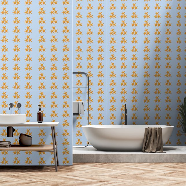 Coastal Seastars Wallpaper (Bathroom)