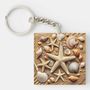 " COASTAL SERENITY " KEYCHAIN