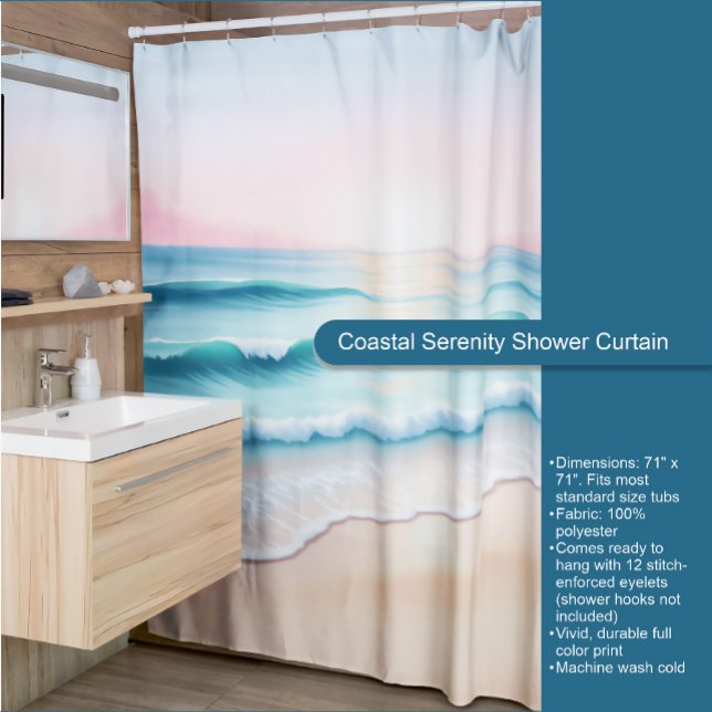 Coastal Serenity Shower Curtain (Creator Uploaded)