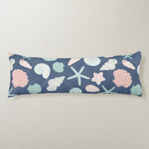 Coastal Shells Beach & Ocean Design Body Pillow