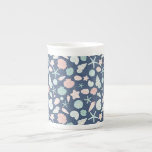 Coastal Shells Beach & Ocean Design Bone China Mug