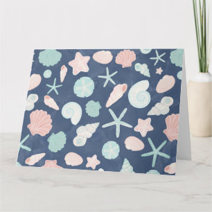 Coastal Shells Beach & Ocean Design Card