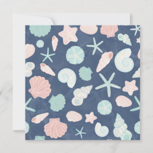 Coastal Shells Beach & Ocean Design Card