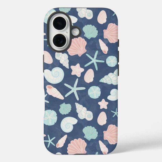 Coastal Shells Beach & Ocean Design Case-Mate iPhone Case (Back)