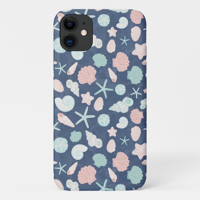 Coastal Shells Beach & Ocean Design Case-Mate iPhone Case (Back)
