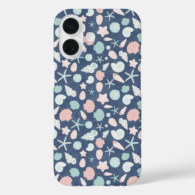 Coastal Shells Beach & Ocean Design Case-Mate iPhone Case (Back)