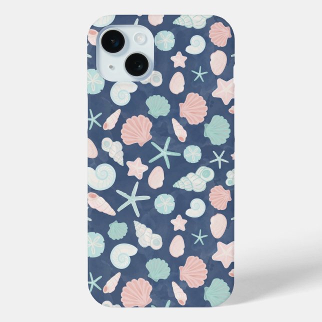 Coastal Shells Beach & Ocean Design Case-Mate iPhone Case (Back)