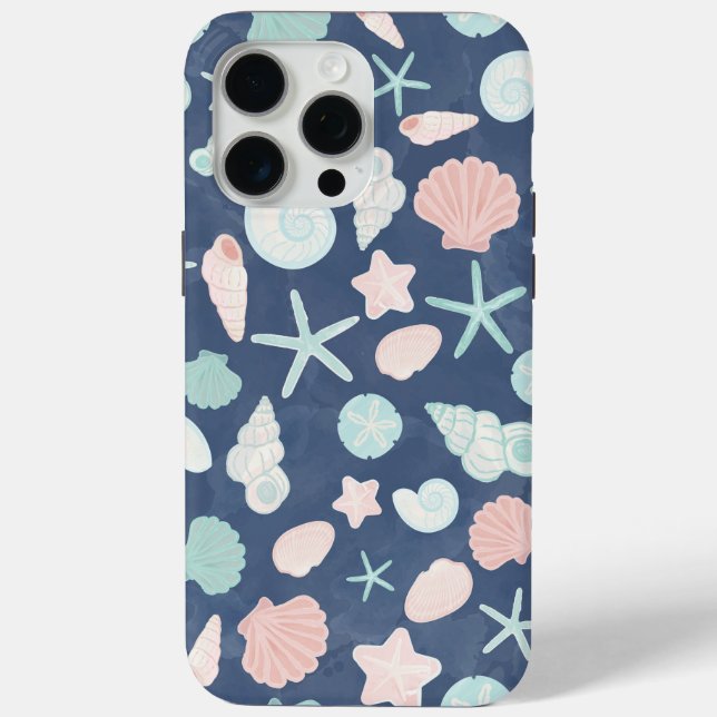 Coastal Shells Beach & Ocean Design Case-Mate iPhone Case (Back)