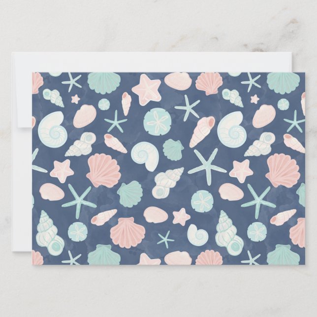 Coastal Shells Beach & Ocean Design Invitation (Front)