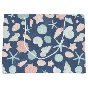 Coastal Shells Beach & Ocean Design Large Gift Bag