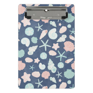 Coastal Shells Beach & Ocean Design Mini Clipboard