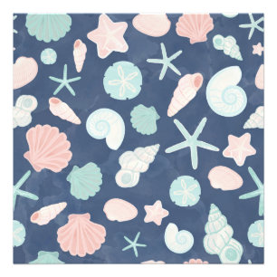 Coastal Shells Beach & Ocean Design Photo Print
