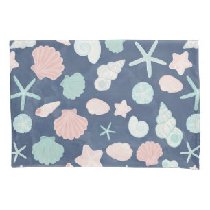 Coastal Shells Beach & Ocean Design Pillowcase