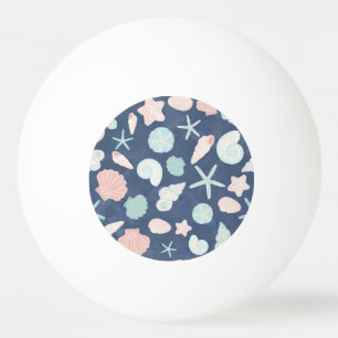 Coastal Shells Beach & Ocean Design Ping Pong Ball
